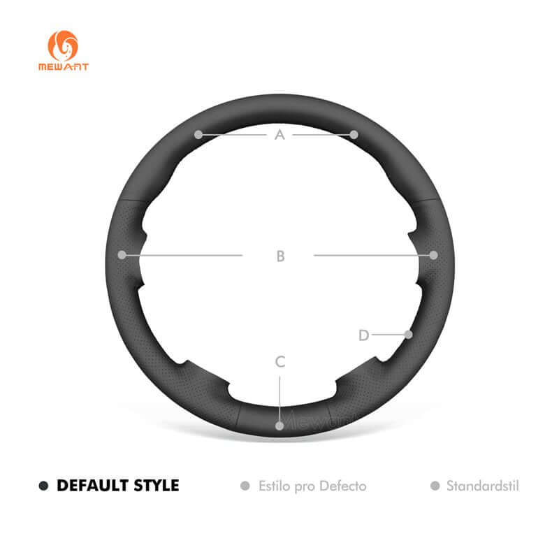MEWANT Genuine Leather Car Steering Wheel Cove for Hyundai i45 - Alcantara, Leather, Carbon Fiber, Easy Install, Non - Slip, Best Steering Wheel Cover