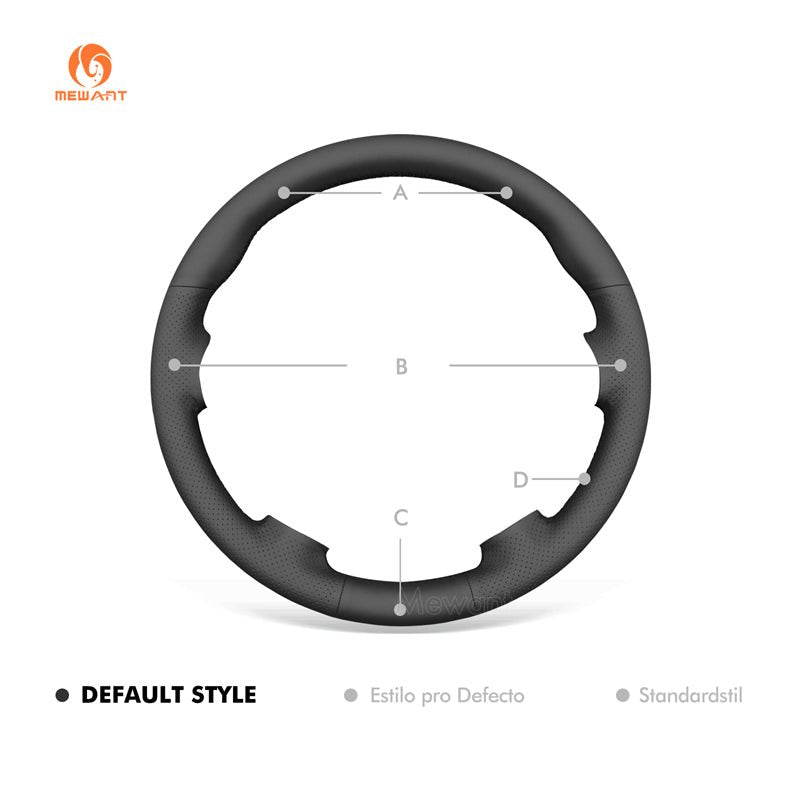 MEWANT Genuine Leather Car Steering Wheel Cove for Hyundai i45 - Alcantara, Leather, Carbon Fiber, Easy Install, Non - Slip, Best Steering Wheel Cover