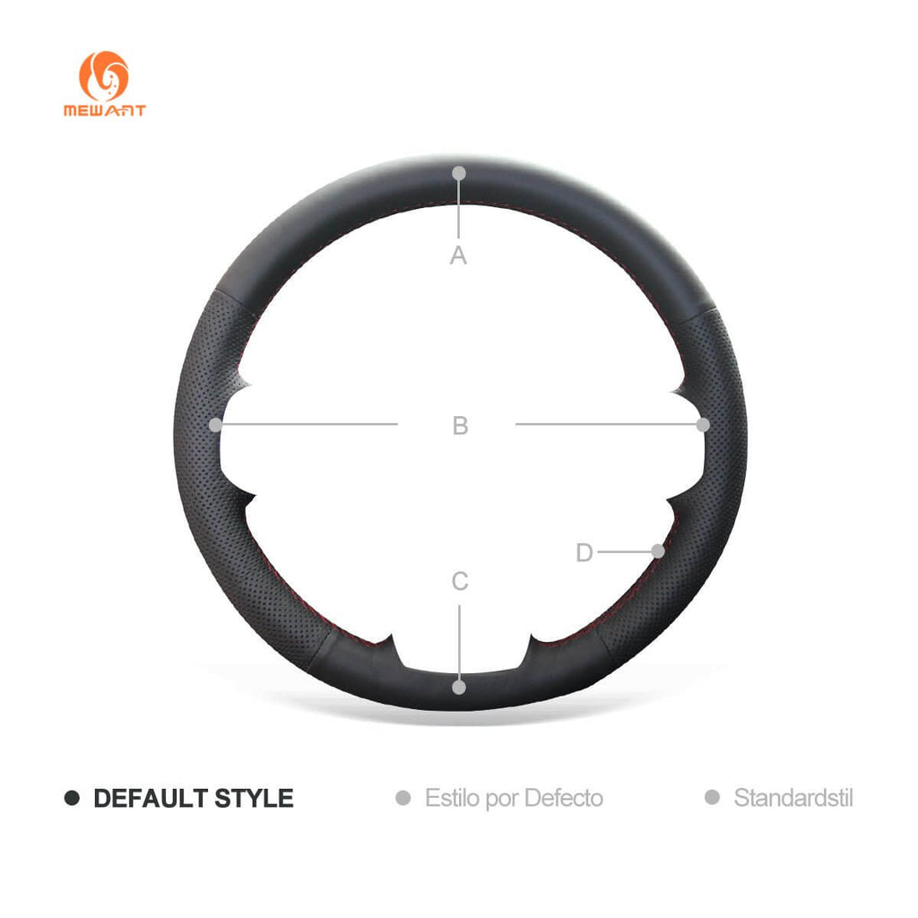 MEWANT Genuine Leather Car Steering Wheel Cove for Jeep Compass /Grand Cherokee / Wrangler /Patriot - Alcantara, Leather, Carbon Fiber, Easy Install, Non - Slip, Best Steering Wheel Cover