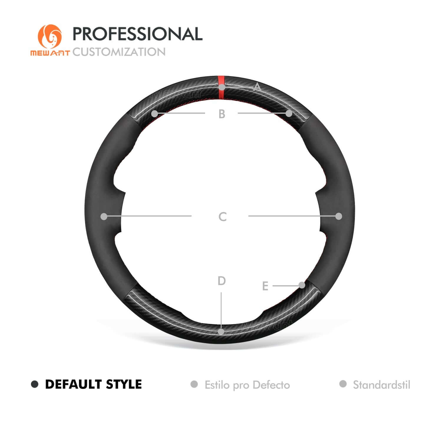 MEWANT Genuine Leather Car Steering Wheel Cove for Kia Solando MQ4/ Telluride - Alcantara, Leather, Carbon Fiber, Easy Install, Non - Slip, Best Steering Wheel Cover