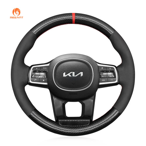 MEWANT Genuine Leather Car Steering Wheel Cove for Kia Solando MQ4/ Telluride - Mewant Cover