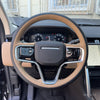 MEWANT Genuine Leather Car Steering Wheel Cove for Land Rover Range Rover Sport III(L461) 2022 - 2024 / Discovery Sport (L550) / Range Rover Evoque II(L551) / Range Rover Velar (L560) - Alcantara, Leather, Carbon Fiber, Easy Install, Non - Slip, Best Steering Wheel Cover