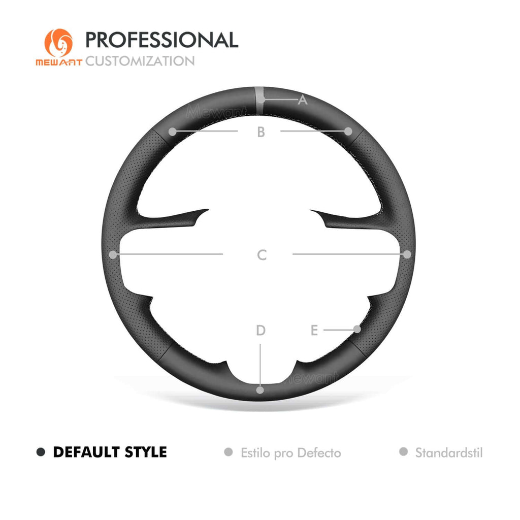 MEWANT Genuine Leather Car Steering Wheel Cove for Land Rover Range Rover Sport III(L461) 2022 - 2024 / Discovery Sport (L550) / Range Rover Evoque II(L551) / Range Rover Velar (L560) - Alcantara, Leather, Carbon Fiber, Easy Install, Non - Slip, Best Steering Wheel Cover