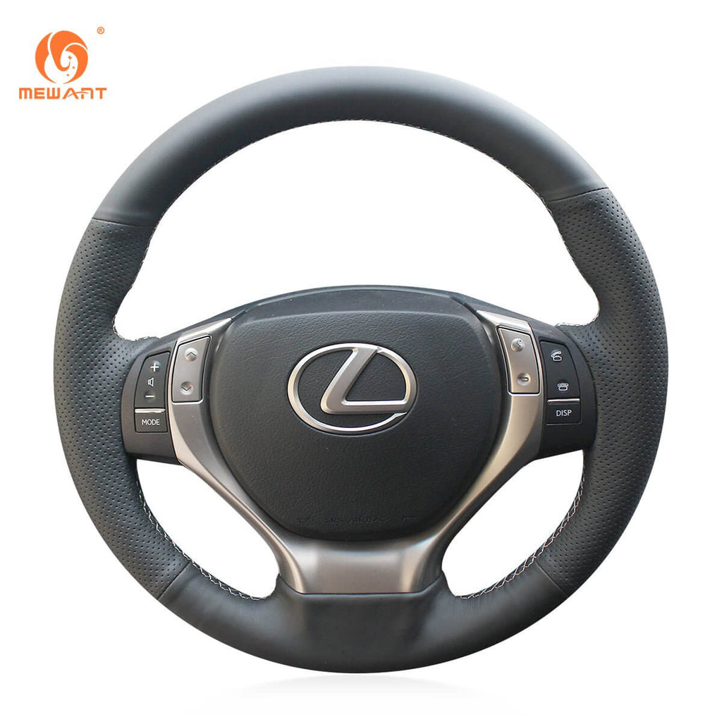 MEWANT Genuine Leather Car Steering Wheel Cove for LexusES250 /ES300h /GS250 /GS300h /RX270 /RX350 - Alcantara, Leather, Carbon Fiber, Easy Install, Non - Slip, Best Steering Wheel Cover