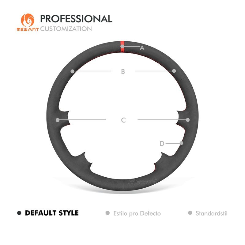 MEWANT Genuine Leather Car Steering Wheel Cove for Nissan Patrol DX 2000 - 2005 - Alcantara, Leather, Carbon Fiber, Easy Install, Non - Slip, Best Steering Wheel Cover