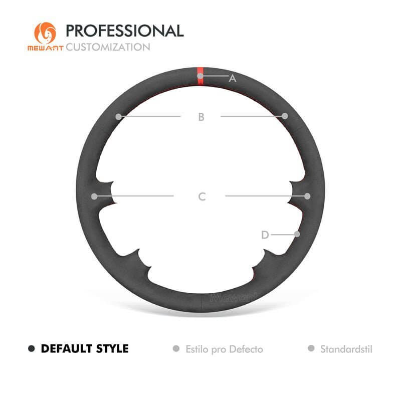 MEWANT Genuine Leather Car Steering Wheel Cove for Nissan Patrol DX 2000 - 2005 - Alcantara, Leather, Carbon Fiber, Easy Install, Non - Slip, Best Steering Wheel Cover