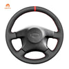 MEWANT Genuine Leather Car Steering Wheel Cove for Nissan Skyline ECR33 R33 GTR - Alcantara, Leather, Carbon Fiber, Easy Install, Non - Slip, Best Steering Wheel Cover