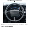 MEWANT Genuine Leather Car Steering Wheel Cove for Opel Astra 2022 - 2024 - Alcantara, Leather, Carbon Fiber, Easy Install, Non - Slip, Best Steering Wheel Cover