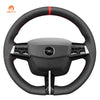 MEWANT Genuine Leather Car Steering Wheel Cove for Opel Astra 2022 - 2024 - Alcantara, Leather, Carbon Fiber, Easy Install, Non - Slip, Best Steering Wheel Cover