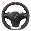 MEWANT Genuine Leather Car Steering Wheel Cove for Opel Corsa OPC - Alcantara, Leather, Carbon Fiber, Easy Install, Non - Slip, Best Steering Wheel Cover