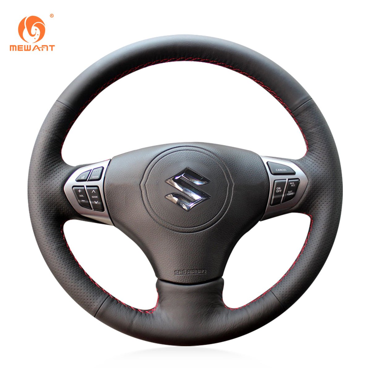 MEWANT Genuine Leather Car Steering Wheel Cove for Suzuki Grand Vitara - Mewant Cover