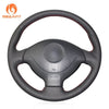 MEWANT Genuine Leather Car Steering Wheel Cove for Suzuki Jimny - Alcantara, Leather, Carbon Fiber, Easy Install, Non - Slip, Best Steering Wheel Cover