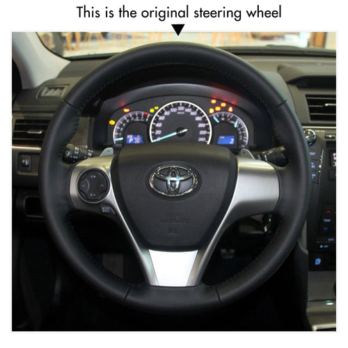 MEWANT Genuine Leather Car Steering Wheel Cove for Toyota Camry / Venza /Aurion - Mewant Cover