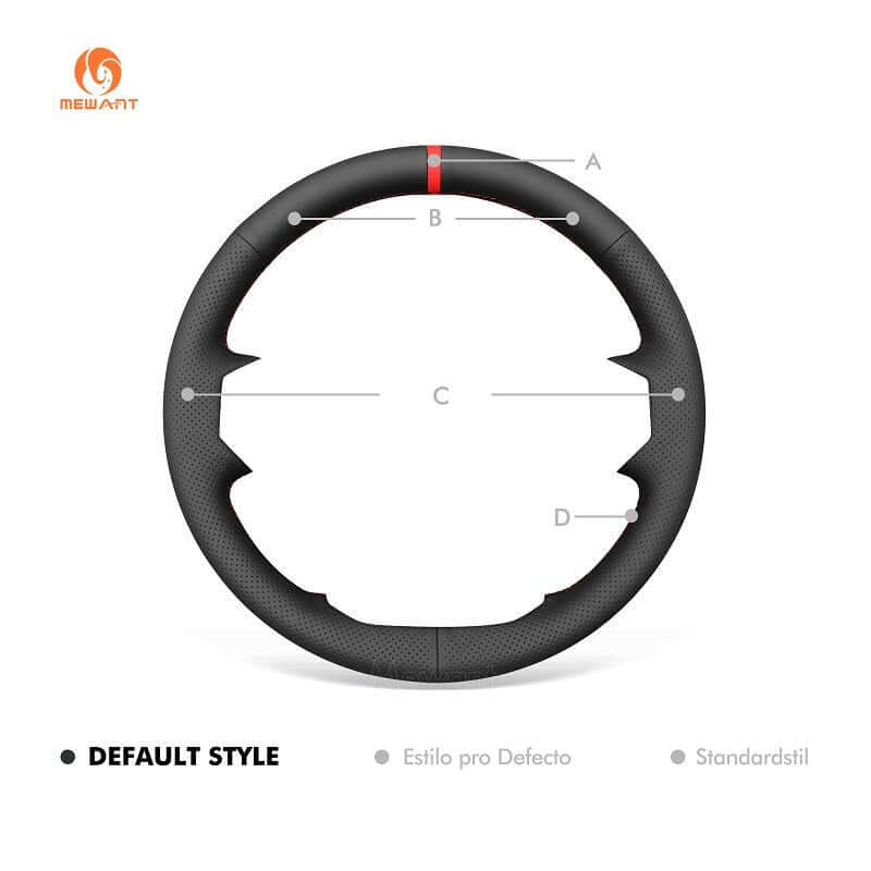 MEWANT Genuine Leather Car Steering Wheel Cove for Toyota Land Cruiser 2024 - Alcantara, Leather, Carbon Fiber, Easy Install, Non - Slip, Best Steering Wheel Cover