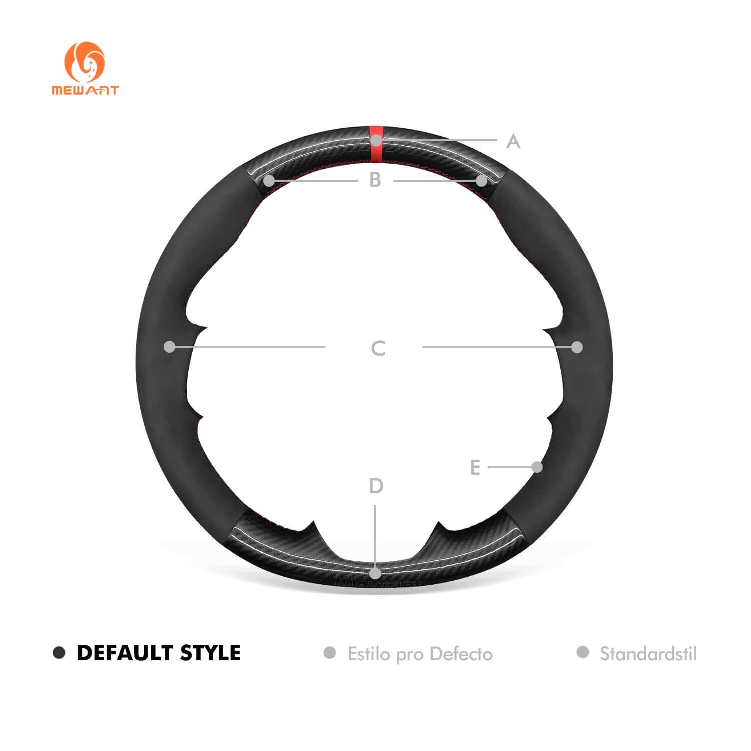 MEWANT Genuine Leather Car Steering Wheel Cove for Toyota Sienta 2015 - 2024 - Alcantara, Leather, Carbon Fiber, Easy Install, Non - Slip, Best Steering Wheel Cover