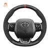 MEWANT Genuine Leather Car Steering Wheel Cove for Toyota Sienta 2015 - 2024 - Alcantara, Leather, Carbon Fiber, Easy Install, Non - Slip, Best Steering Wheel Cover