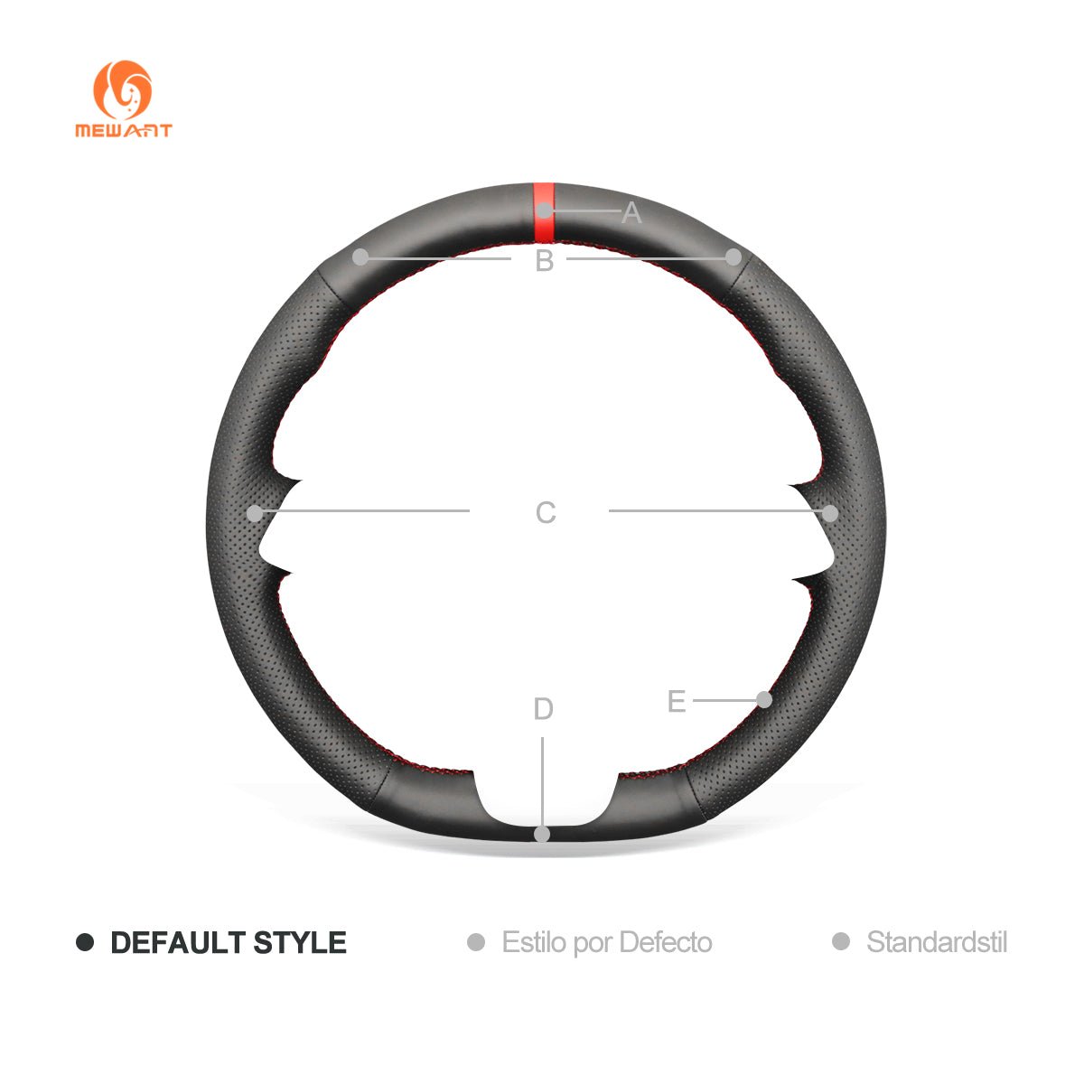 MEWANT Hand DIY Black Leather Suede Car Steering Wheel Cover for Volkswagen VW Golf 7 Golf Alltrack Golf SportWagen Jetta Passat Tiguan e - Golf Arteon Atlas - Alcantara, Leather, Carbon Fiber, Easy Install, Non - Slip, Best Steering Wheel Cover