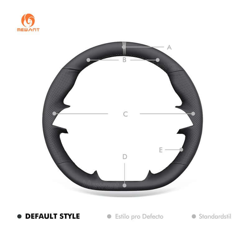MEWANT Hand Sewing Car Steering Wheel Cover for LDV Maxus D90 2017 - 2020 - Alcantara, Leather, Carbon Fiber, Easy Install, Non - Slip, Best Steering Wheel Cover