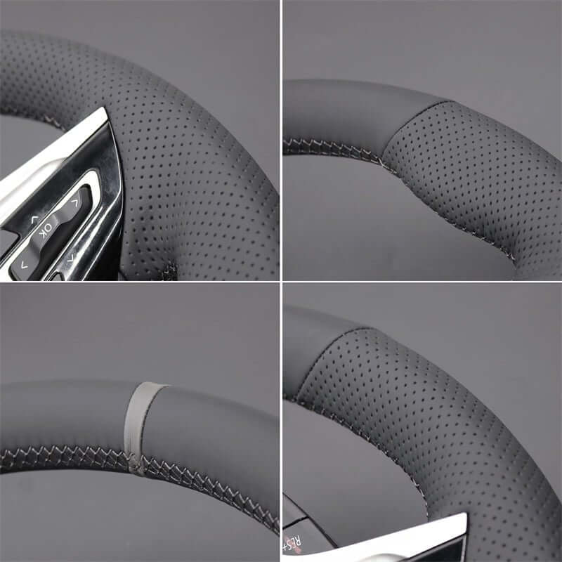 MEWANT Hand Sewing Car Steering Wheel Cover for LDV Maxus D90 2017 - 2020 - Alcantara, Leather, Carbon Fiber, Easy Install, Non - Slip, Best Steering Wheel Cover