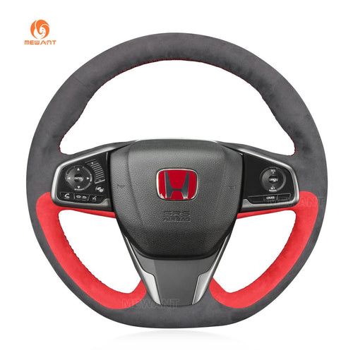 MEWANT Hand Stitch Alcantara Car Steering Wheel Cover for Honda Civic Type R (X/10) 2017 - 2021 - Mewant Cover