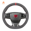 MEWANT Hand Stitch Alcantara Car Steering Wheel Cover for Honda Civic Type R (X/10) 2017 - 2021 for Honda - Alcantara, Leather, Carbon Fiber, Easy Install, Non - Slip, Best Steering Wheel Cover