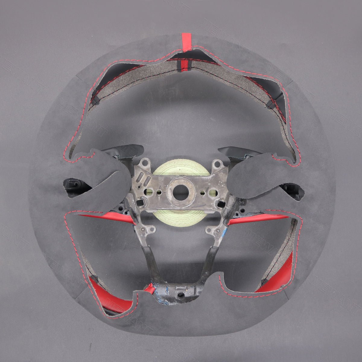 MEWANT Hand Stitch Alcantara Car Steering Wheel Cover for Honda Civic Type R (X/10) 2017 - 2021 for Honda - Alcantara, Leather, Carbon Fiber, Easy Install, Non - Slip, Best Steering Wheel Cover