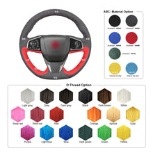 Carica l&#39;immagine nel visualizzatore Galleria, MEWANT Hand Stitch Alcantara Car Steering Wheel Cover for Honda Civic Type R (X/10) 2017 - 2021 - Mewant Cover
