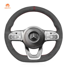 Load image into Gallery viewer, MEWANT Hand Stitch Alcantara Car Steering Wheel Cover for Mercedes Benz W177 W205 C118 C257 W213 W463 H247 X247 W167 W222 - Mewant Cover
