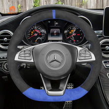 Bild in den Galerie-Viewer laden, MEWANT Hand Stitch Alcantara Car Steering Wheel Cover for Mercedes Benz W205 AMG C43 GLA 45 C218 W213 X253 C253 W166 W222 R172 R231 - Mewant Cover
