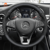 MEWANT Hand Stitch Alcantara Car Steering Wheel Cover for Mercedes Benz W205 C117 C218 W213 X156 X253 C253 W166 X166 W447 - Alcantara, Leather, Carbon Fiber, Easy Install, Non - Slip, Best Steering Wheel Cover