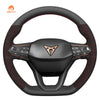 MEWANT Hand Stitch Alcantara Car Steering Wheel Cover for Seat Cupra Leon 2020 - 2021 - Alcantara, Leather, Carbon Fiber, Easy Install, Non - Slip, Best Steering Wheel Cover