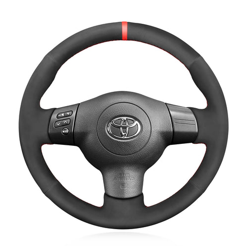 MEWANT Hand Stitch Balck Suede Car Steering Wheel Cover for Toyota Corolla Caldina RAV4 Wish for Scion tC xA xB - Mewant Cover