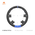 MEWANT Hand Stitch Black Blue Suede Car Steering Wheel Cover for Ford Focus C - Max Transit Connect - Alcantara, Leather, Carbon Fiber, Easy Install, Non - Slip, Best Steering Wheel Cover