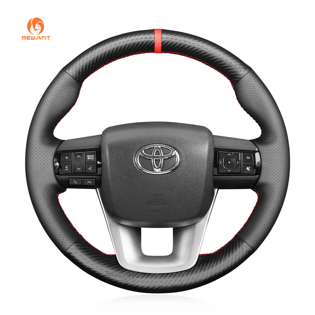 MEWANT Steering Wheel Cover for Toyota Hilux Fortuner 2015-2021