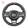 MEWANT Hand Stitch Black Carbon Fiber Suede Car Steering Wheel Cover for Jeep Compass 2017 Renegade 2016 2017 - Mewant Cover