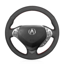 Bild in den Galerie-Viewer laden, MEWANT Hand Stitch Black Genuine Leather Car Steering Wheel Cover for Acura TL 2007 - 2008 - Mewant Cover
