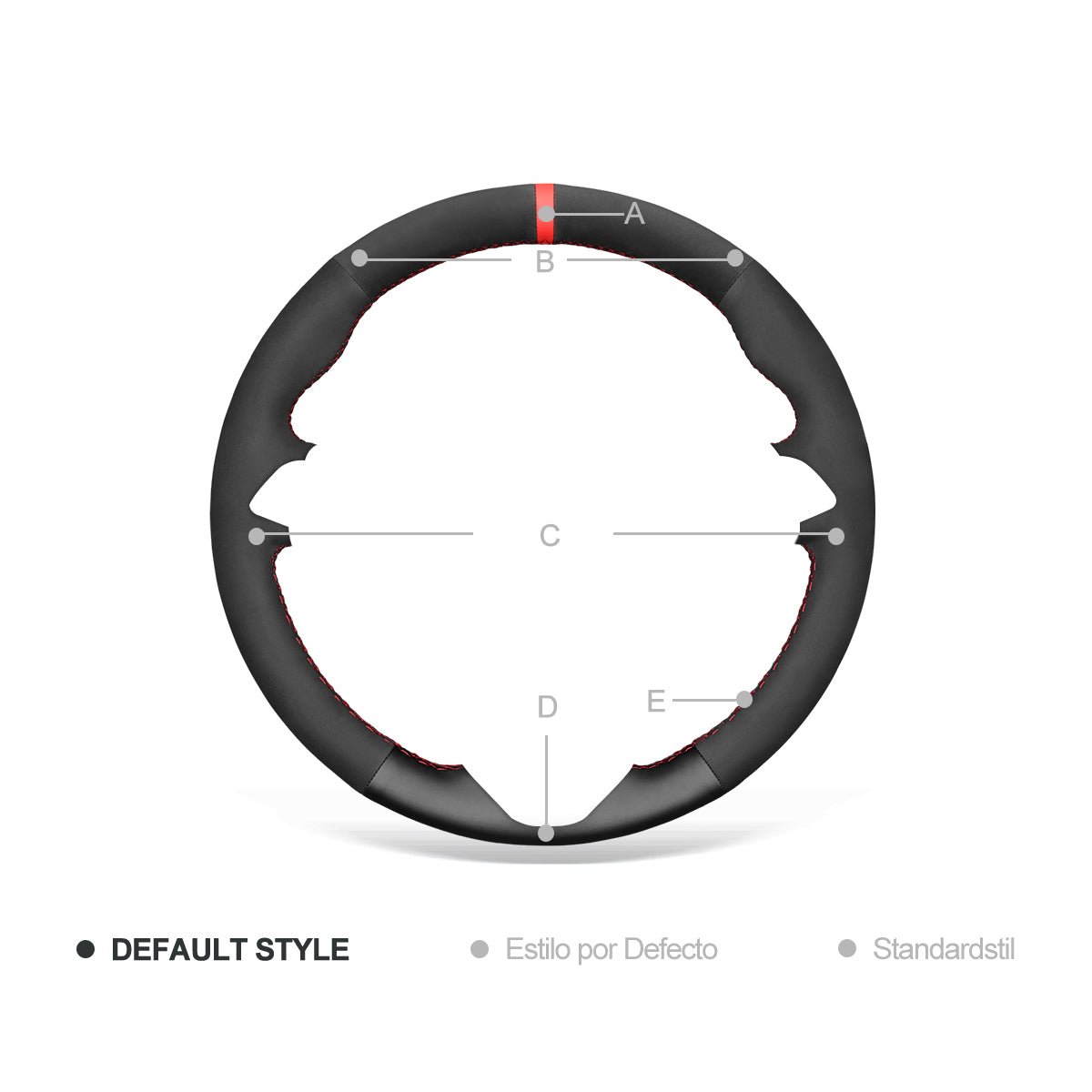 Coprivolante per auto in pelle PU MEWANT rosso lucido in fibra di carbonio nero per Dodge Challenger Charger Durango 2018-2021