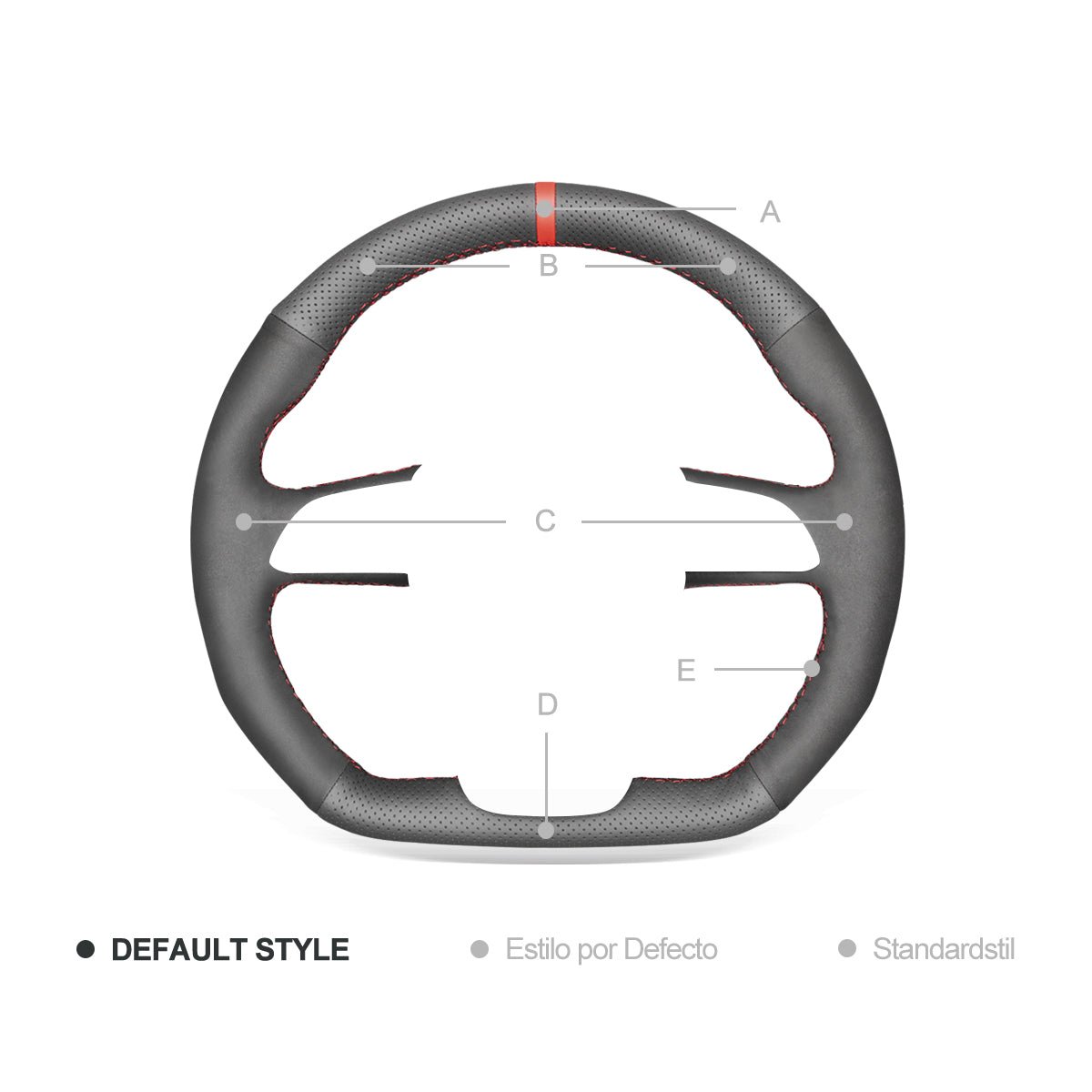 MEWANT Hand Stitch Black Leather Car Steering Wheel Cover for Audi Q3 2018 - 2019 Q5 SQ5 2017 - 2019 Q7 SQ7 2015 - 2019 Q8 SQ8 2018 - 2019 - Alcantara, Leather, Carbon Fiber, Easy Install, Non - Slip, Best Steering Wheel Cover