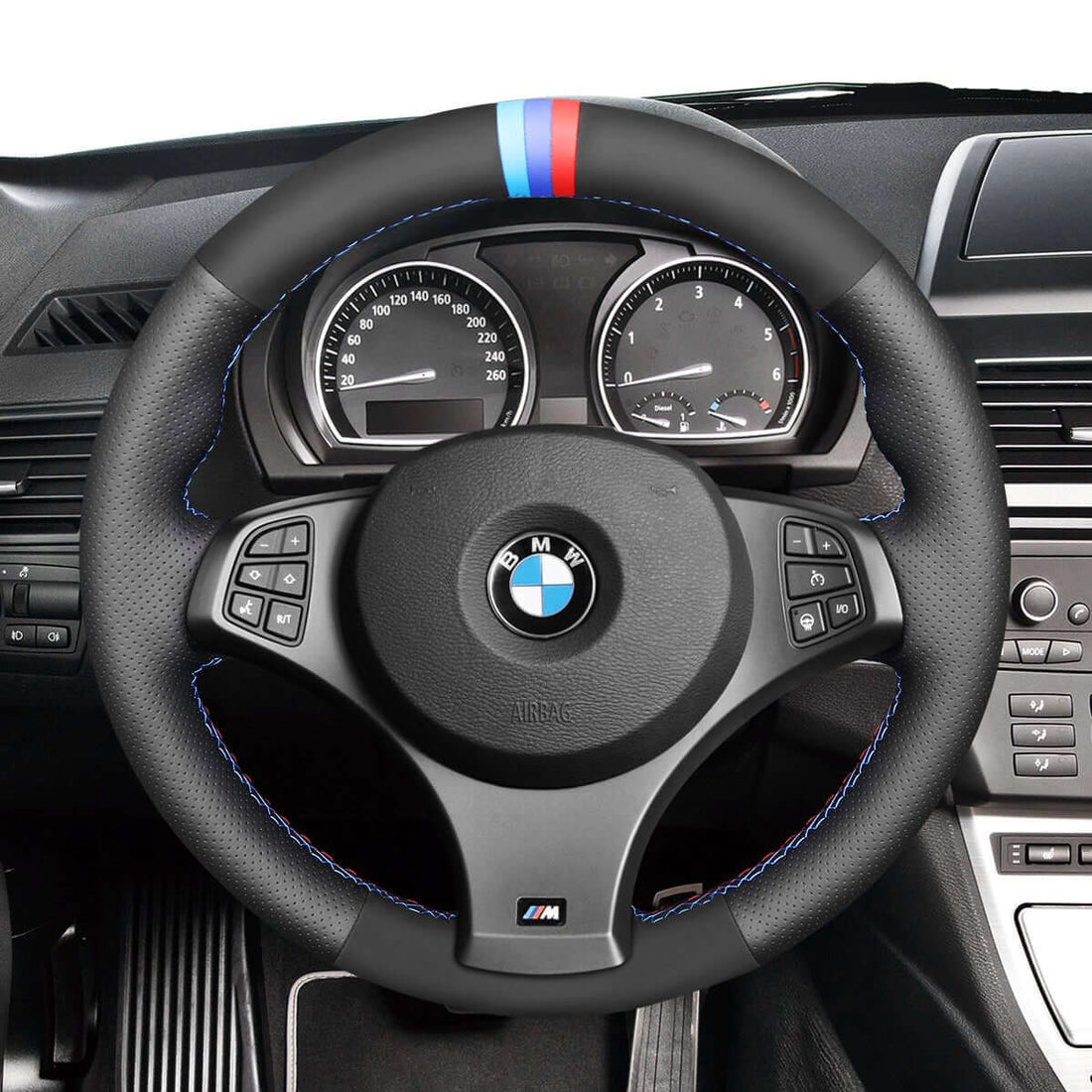 MEWANT Steering Wheel Cover for BMW X3 E83 2007-2010