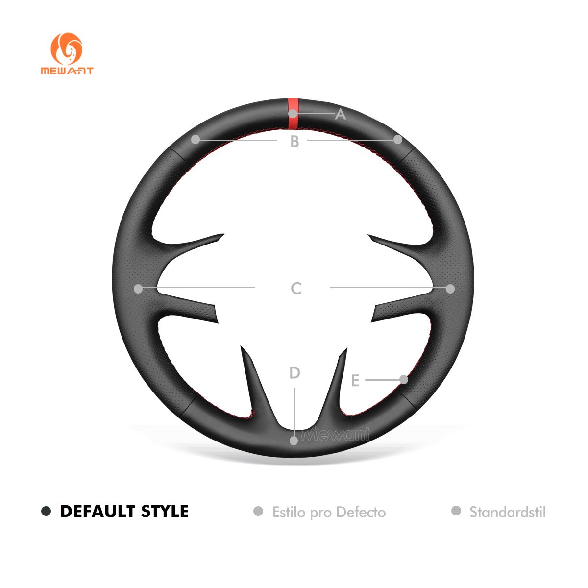 MEWANT Hand Stitch Black Leather Car Steering Wheel Cover for Honda Fit 2014 / Vezel 2015 - 2017 - Alcantara, Leather, Carbon Fiber, Easy Install, Non - Slip, Best Steering Wheel Cover