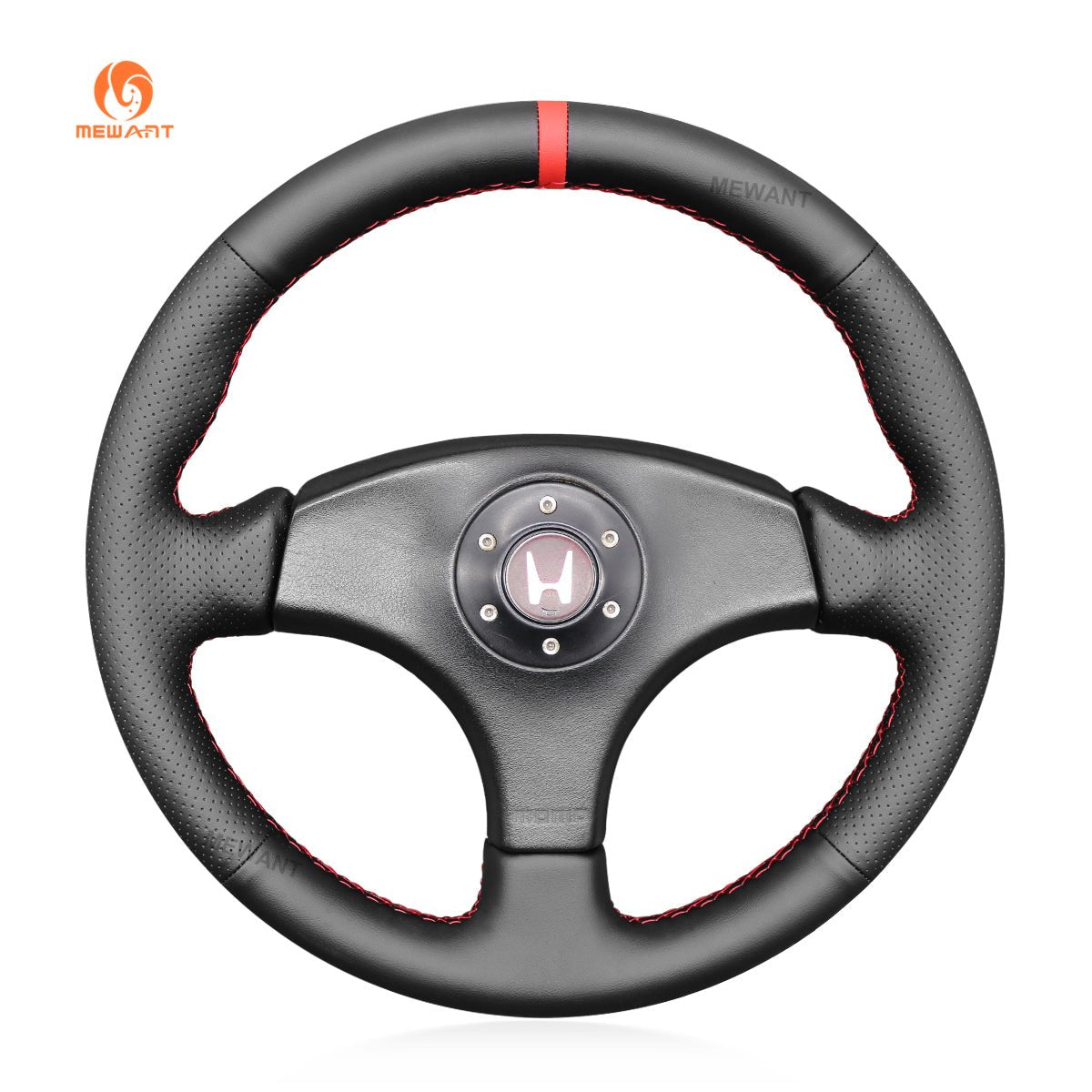 MEWANT Hand Stitch Black Leather Car Steering Wheel Cover for?Honda?Integra?Type?R?DC2?1996 - 1998 - Mewant Cover
