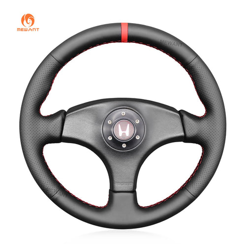 MEWANT Hand Stitch Black Leather Car Steering Wheel Cover for Honda Integra Type R DC2 1996 - 1998 - Mewant Cover