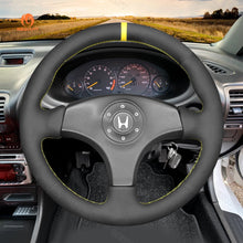 Bild in den Galerie-Viewer laden, MEWANT Hand Stitch Black Leather Car Steering Wheel Cover for Honda Integra Type R DC2 1996 - 1998 - Mewant Cover
