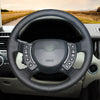 MEWANT Hand Stitch Black Leather Car Steering Wheel Cover for Land Rover Range Rover 2003 - 2012 - Mewant Cover