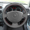 MEWANT Hand Stitch Black Leather Car Steering Wheel Cover for Renault Clio Twingo / for Dacia Sandero - Mewant Cover