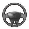 MEWANT Hand Stitch Black Leather Car Steering Wheel Cover for Renault Laguna Latitude Samsung SM5 - Mewant Cover