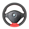 MEWANT Hand Stitch Black Leather Sude Car Steering Wheel for BMW 5/7 Series E39 E38 E36/7 E38 Z3 - Mewant Cover