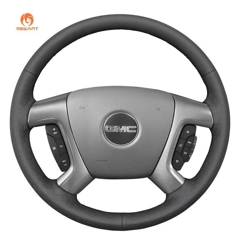 MEWANT Hand Stitch Black Leather Suede Car for Chevrolet Captiva 2007 - 2014 / Daewoo Winstorm / Silverado 2007 - 2013 / - Alcantara, Leather, Carbon Fiber, Easy Install, Non - Slip, Best Steering Wheel Cover