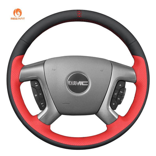 MEWANT Hand Stitch Black Leather Suede Car for Chevrolet Captiva 2007 - 2014 / Daewoo Winstorm / Silverado 2007 - 2013 / - Alcantara, Leather, Carbon Fiber, Easy Install, Non - Slip, Best Steering Wheel Cover