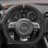 MEWANT Hand Stitch Black Leather Suede Car Steering Wheel Cover for Audi TT RS (8J) / RS 3 (8P) Sportback / RS 6 (C6) Avant / R8 (42) - Mewant Cover